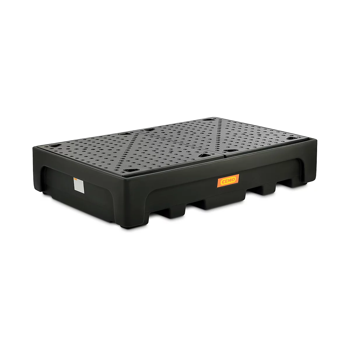 Cubeta colectora IBC, polietileno, 1100 l, 3000 kg, placa perforada de PE, accesible con transpaleta