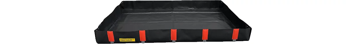 Cubeta multifuncional plegable de PVC EB4, L 2500 x A 1500 x H 250 mm, 937 l, para 8 bidones de 200 l, con bolsa de transporte