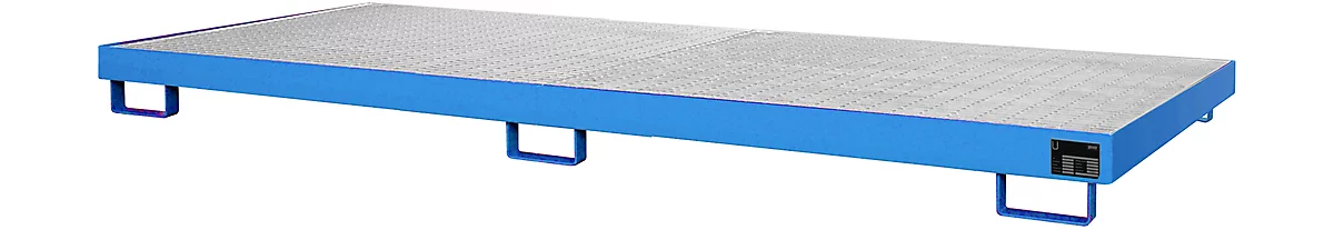 Cubeta para estantería tipo RW/GR 3300-1, con rejilla, azul RAL5012