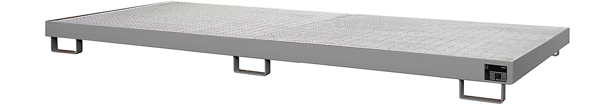 Cubeta para estantería tipo RW/GR 3300-1, con rejilla, gris RAL7005