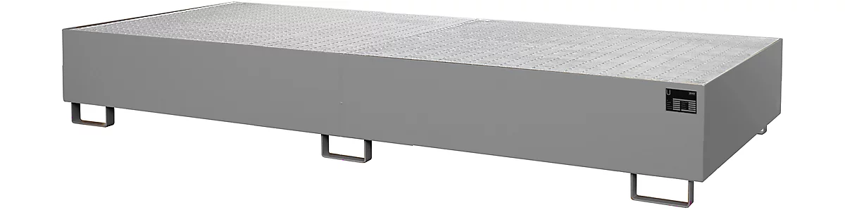 Cubeta para estantería tipo RW/GR 3300-2, con rejilla, gris RAL7005