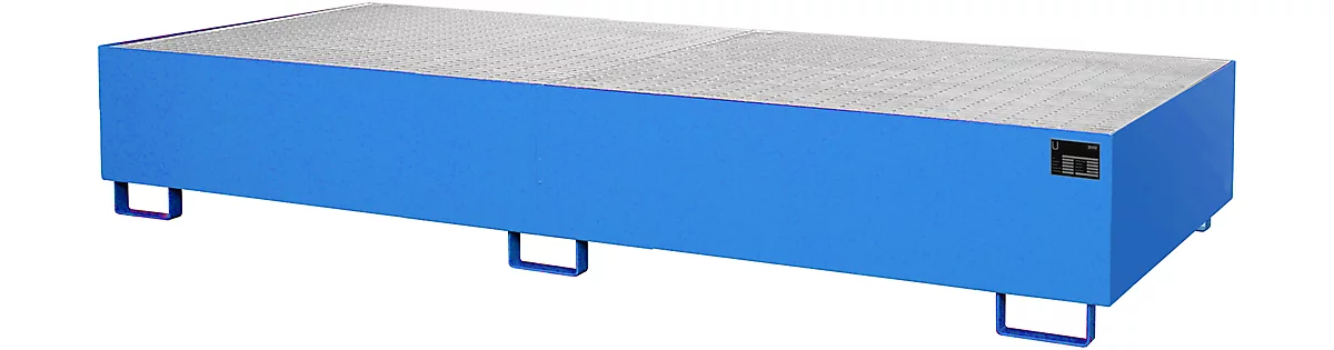 Cubeta para estantería tipo RW/GR 3300-3, con rejilla, azul RAL5012