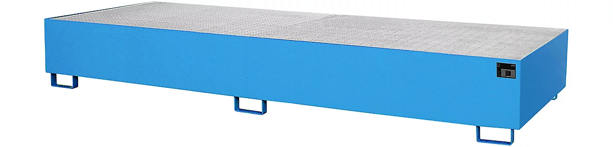 Cubeta para estantería tipo RW/GR 3600-3, con rejilla, azul RAL5012