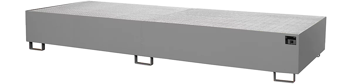 Cubeta para estantería tipo RW/GR 3600-3, con rejilla, gris RAL7005