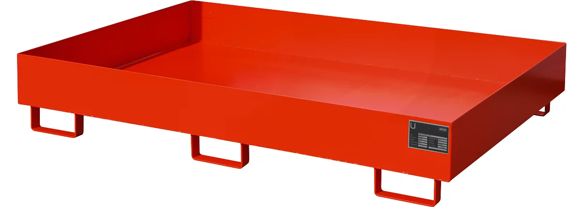 Cubeta para estantería tipo RW/RW 1800, sin rejilla, rojo RAL3000