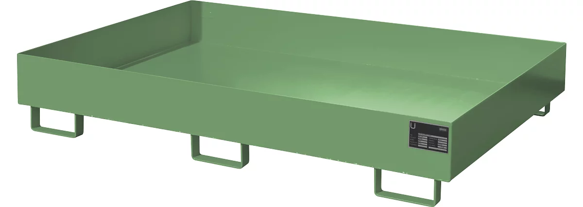 Cubeta para estantería tipo RW/RW 1800, sin rejilla, verde RAL6011