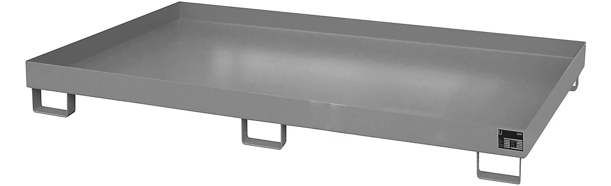 Cubeta para estantería tipo RW/RW 2200-1, sin rejilla, gris RAL7005