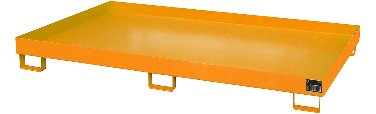 Cubeta para estantería tipo RW/RW 2200-1, sin rejilla, naranja RAL2000