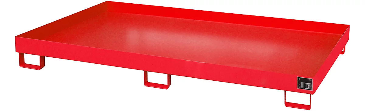 Cubeta para estantería tipo RW/RW 2200-1, sin rejilla, rojo RAL3000