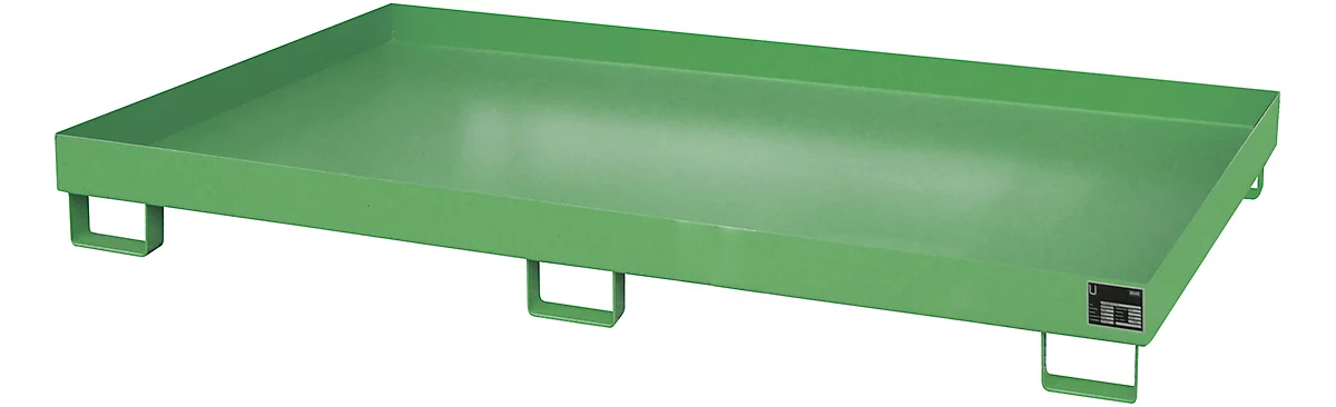 Cubeta para estantería tipo RW/RW 2200-1, sin rejilla, verde RAL6011
