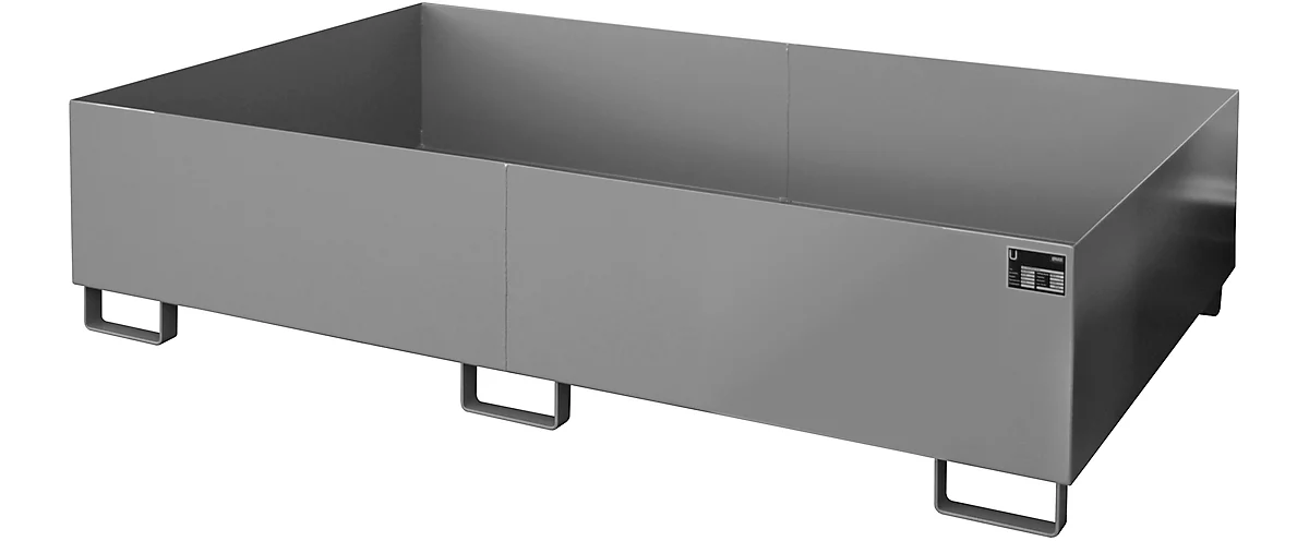 Cubeta para estantería tipo RW/RW 2200-2, sin rejilla, gris RAL7005