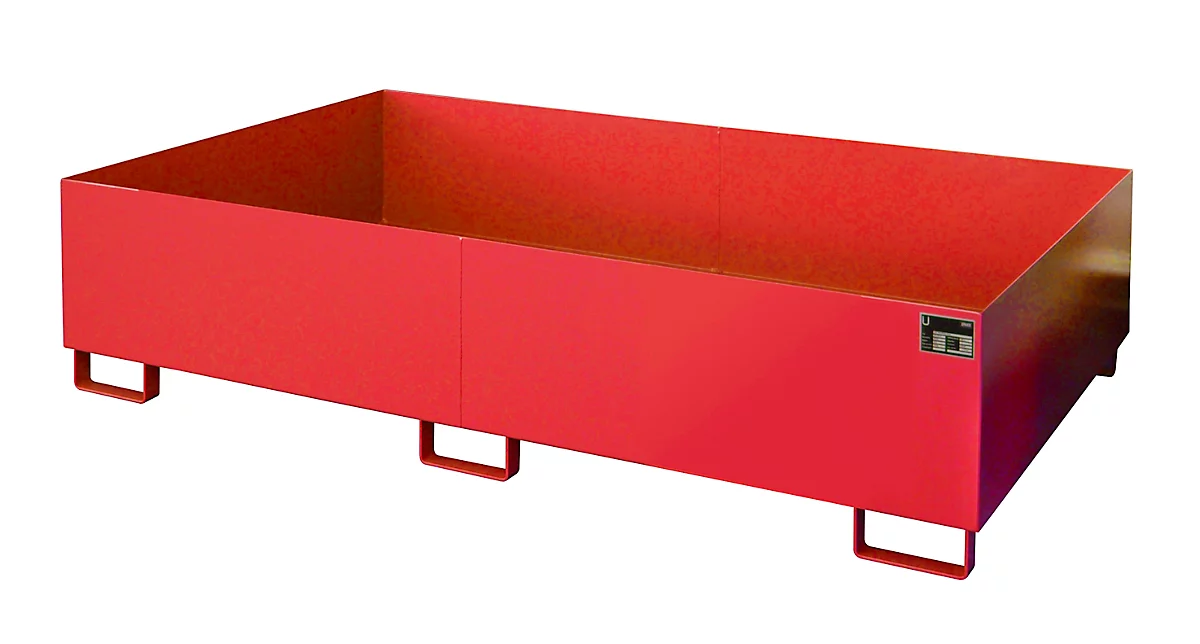 Cubeta para estantería tipo RW/RW 2200-2, sin rejilla, rojo RAL3000
