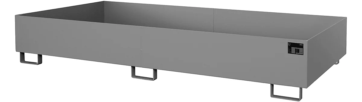 Cubeta para estantería tipo RW/RW 2700-2, sin rejilla, gris RAL7005