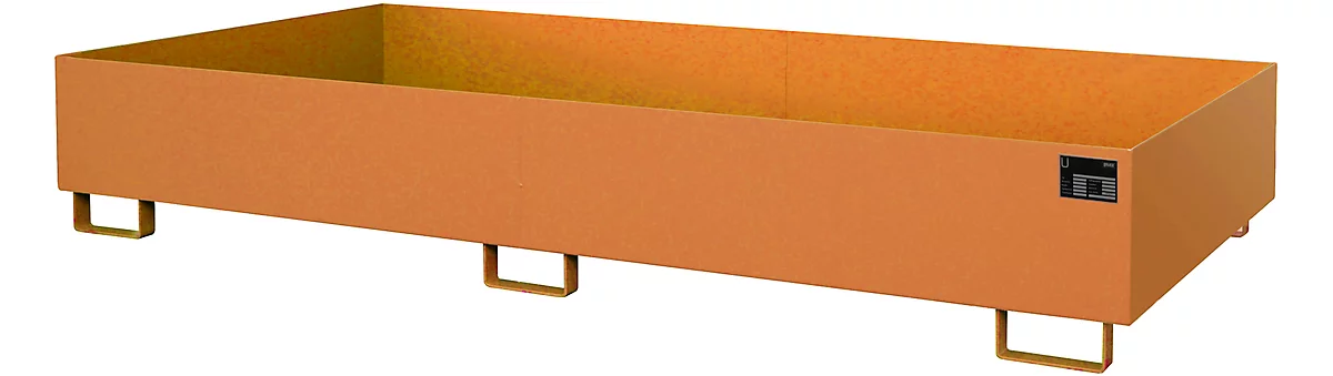 Cubeta para estantería tipo RW/RW 2700-2, sin rejilla, naranja RAL2000