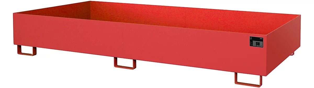 Cubeta para estantería tipo RW/RW 2700-2, sin rejilla, rojo RAL3000