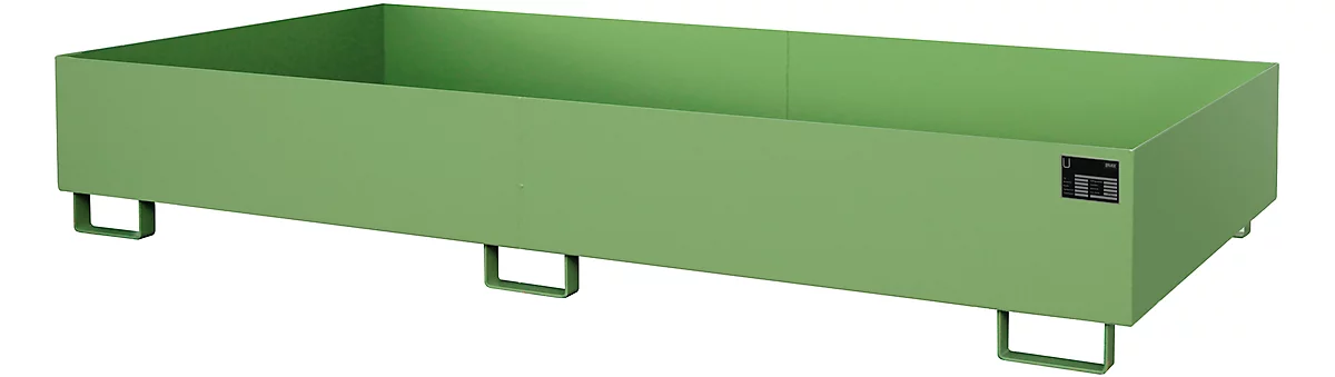 Cubeta para estantería tipo RW/RW 2700-2, sin rejilla, verde RAL6011