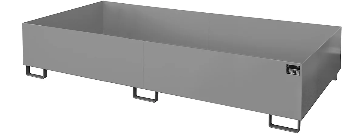 Cubeta para estantería tipo RW/RW 2700-3, sin rejilla, gris RAL7005