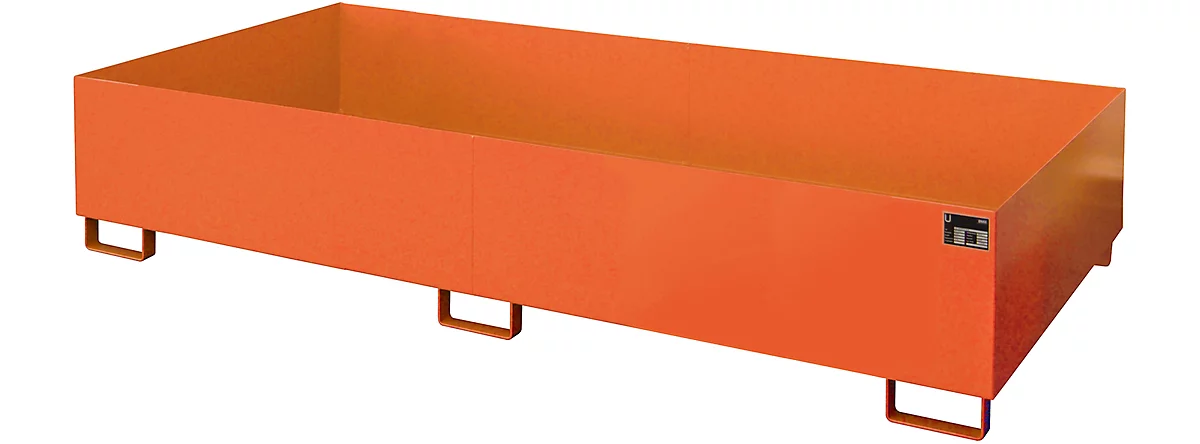 Cubeta para estantería tipo RW/RW 2700-3, sin rejilla, naranja RAL2000