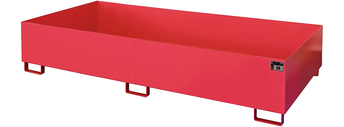 Cubeta para estantería tipo RW/RW 2700-3, sin rejilla, rojo RAL3000