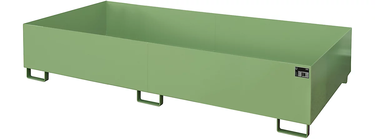 Cubeta para estantería tipo RW/RW 2700-3, sin rejilla, verde RAL6011