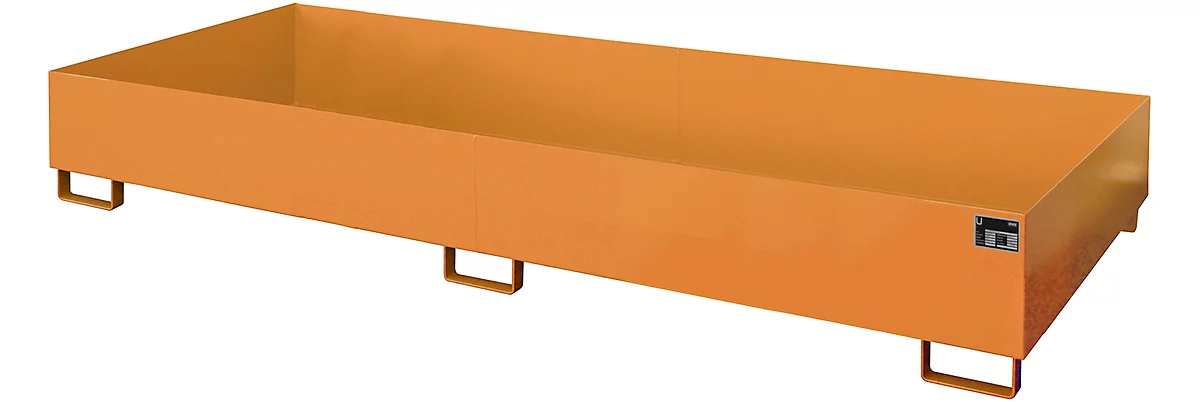 Cubeta para estantería tipo RW/RW 3300-2, sin rejilla, naranja RAL2000