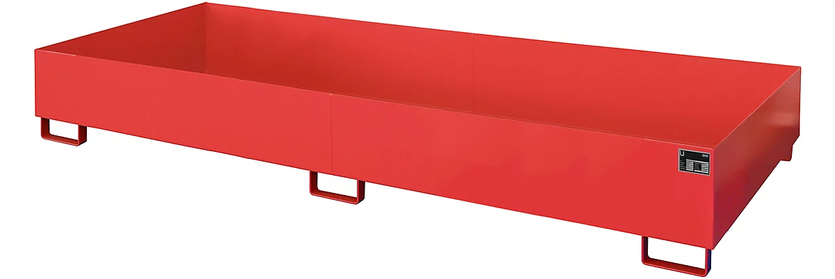 Cubeta para estantería tipo RW/RW 3300-2, sin rejilla, rojo RAL3000