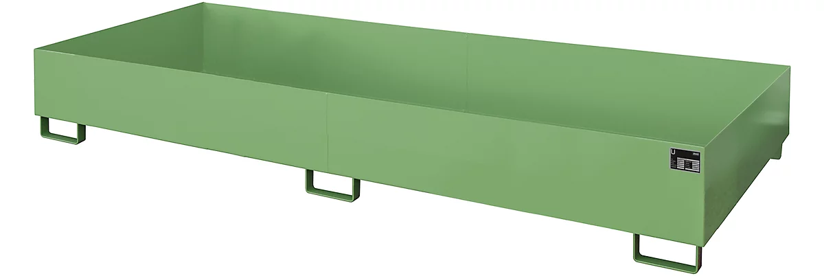 Cubeta para estantería tipo RW/RW 3300-2, sin rejilla, verde RAL6011