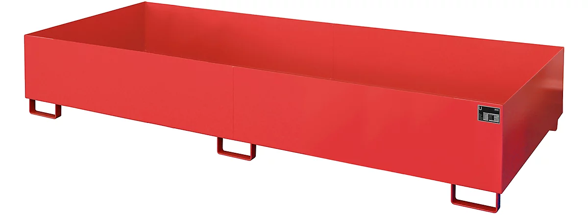 Cubeta para estantería tipo RW/RW 3300-3, sin rejilla, rojo RAL3000