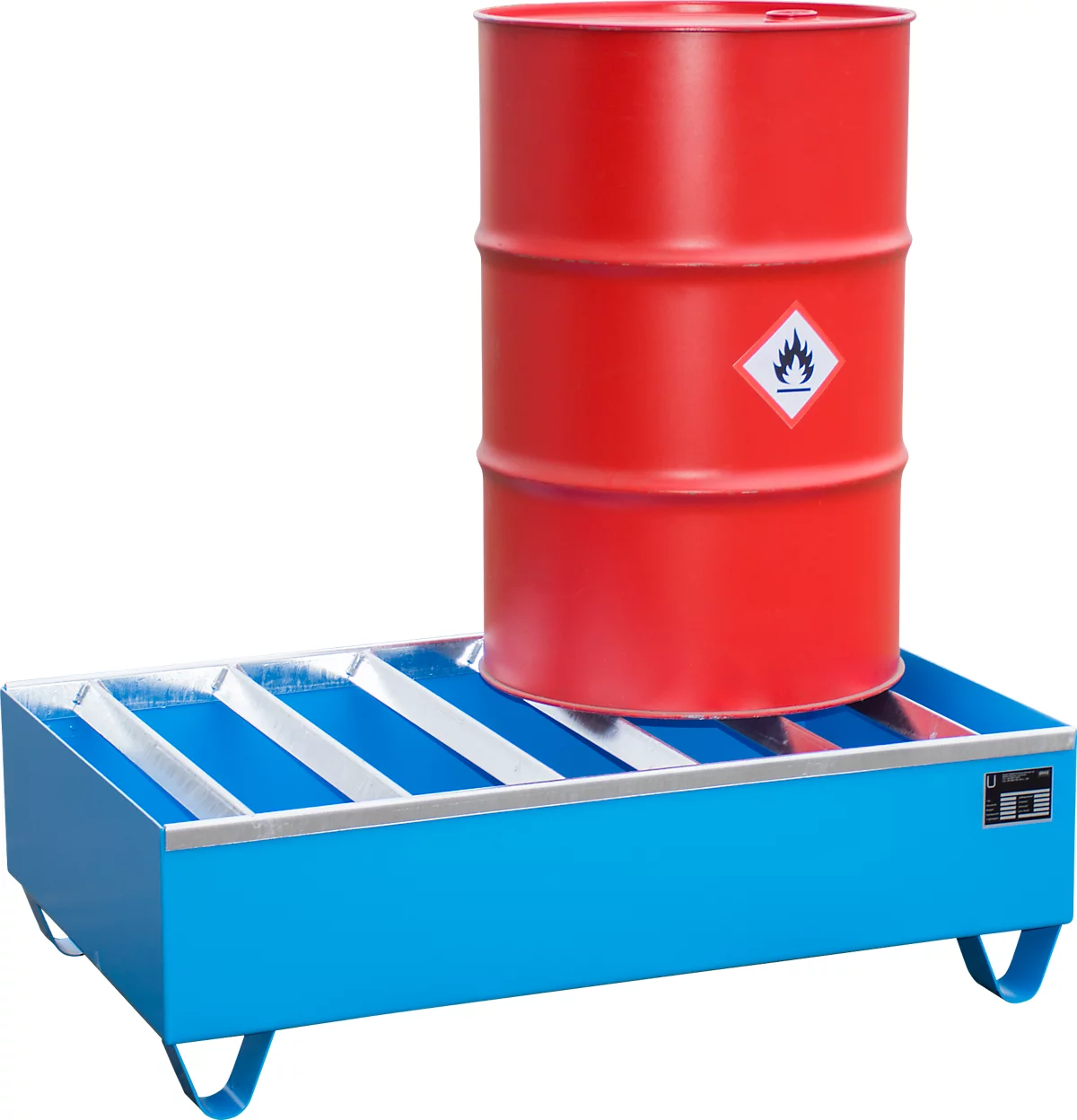 Cubeta perfilada PW conf. StawaR, para 2 barriles, 224 l, 59 kg, azul