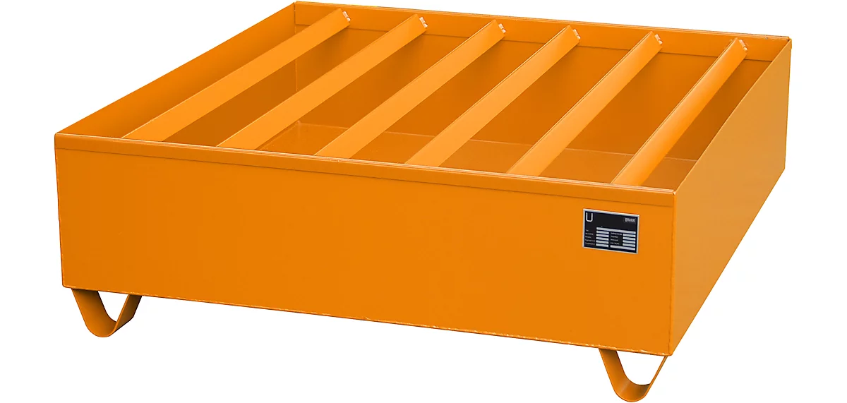 Cubeta perfilada PW conf. StawaR, para 4 barriles, 410 l, 86 kg, naranja