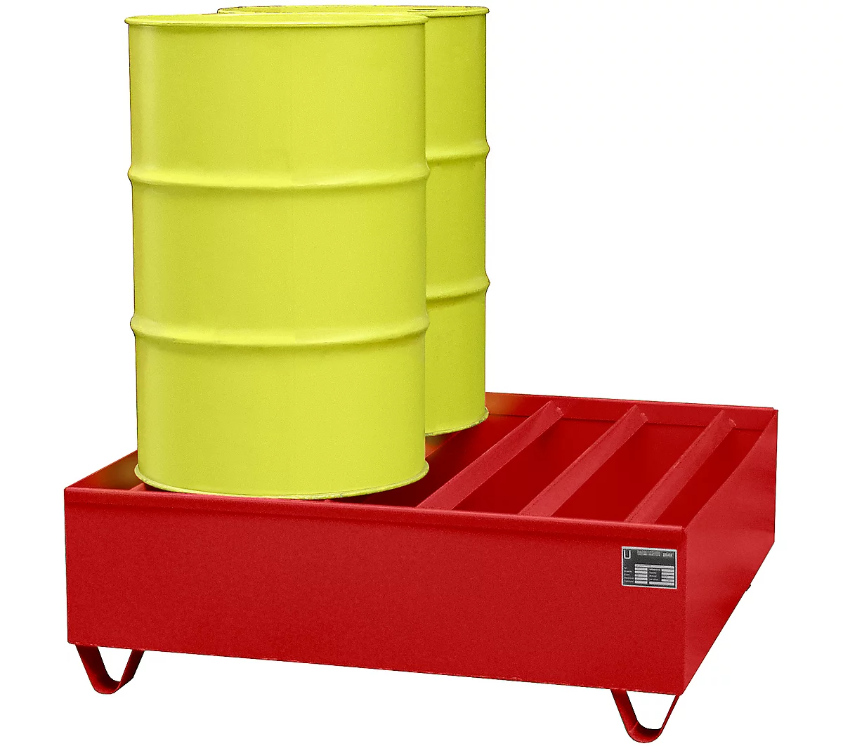 Cubeta perfilada PW conf. StawaR, para 4 barriles, 410 l, 86 kg, rojo