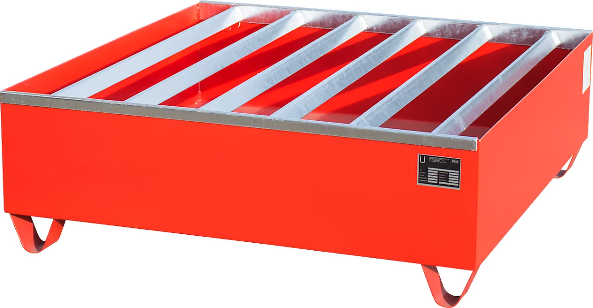 Cubeta perfilada PW conf. StawaR, para 4 barriles, 410 l, 86 kg, rojo