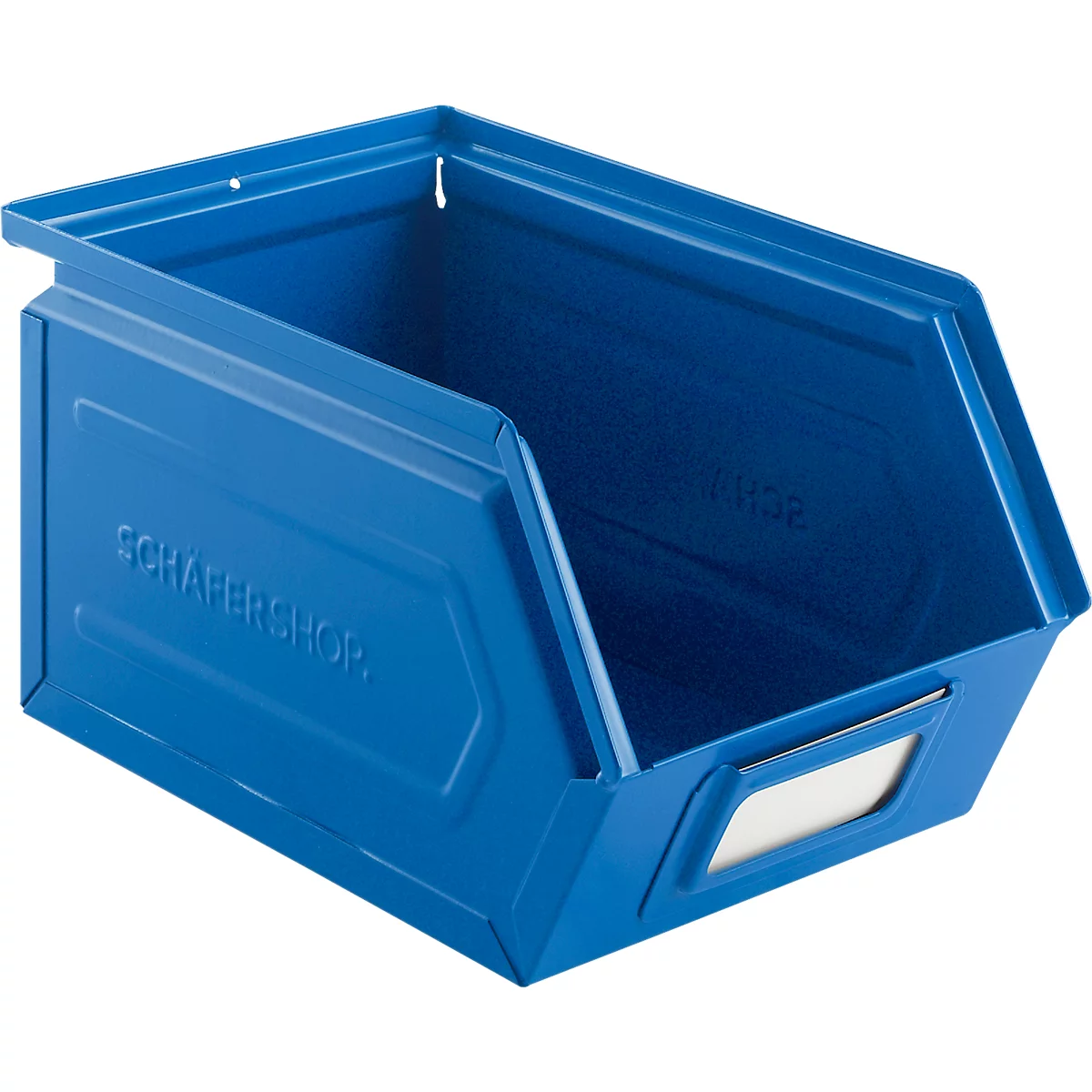 Cubo de almacenamiento abierto Schäfer Shop Select, acero, L 238 x A 149 x A 128 mm, 3,5 l, 8 kg, RAL 5015 (azul cielo)