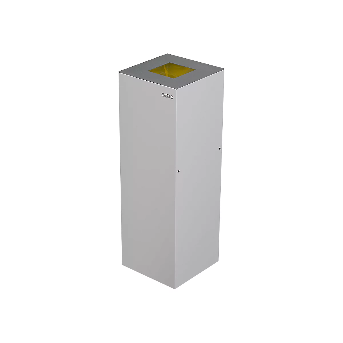 Cubo de basura Alicante, 45 l, autoextinguible, blanco/aluminio