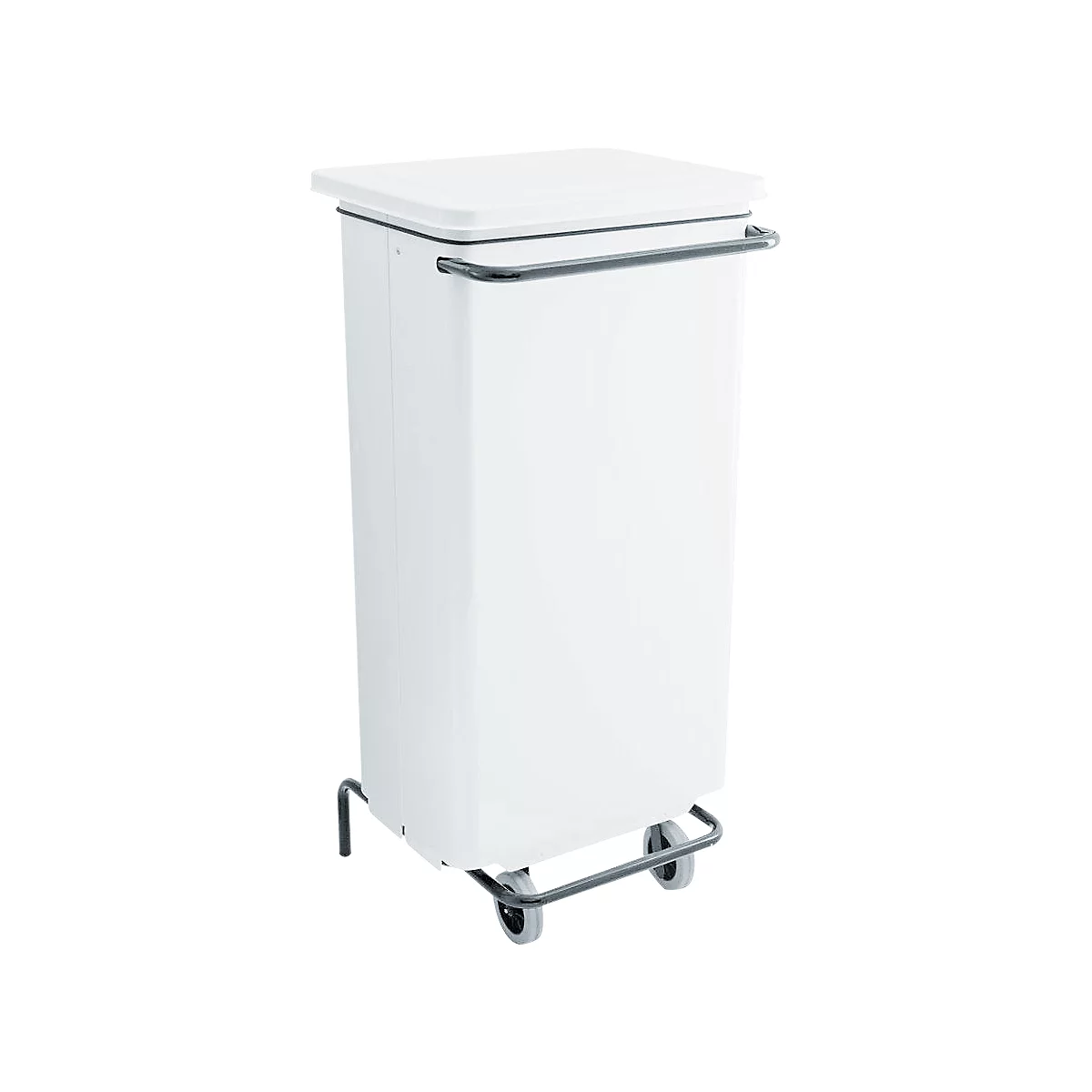 Cubo de basura Conticolor, con pedal, capacidad 110 l, blanco