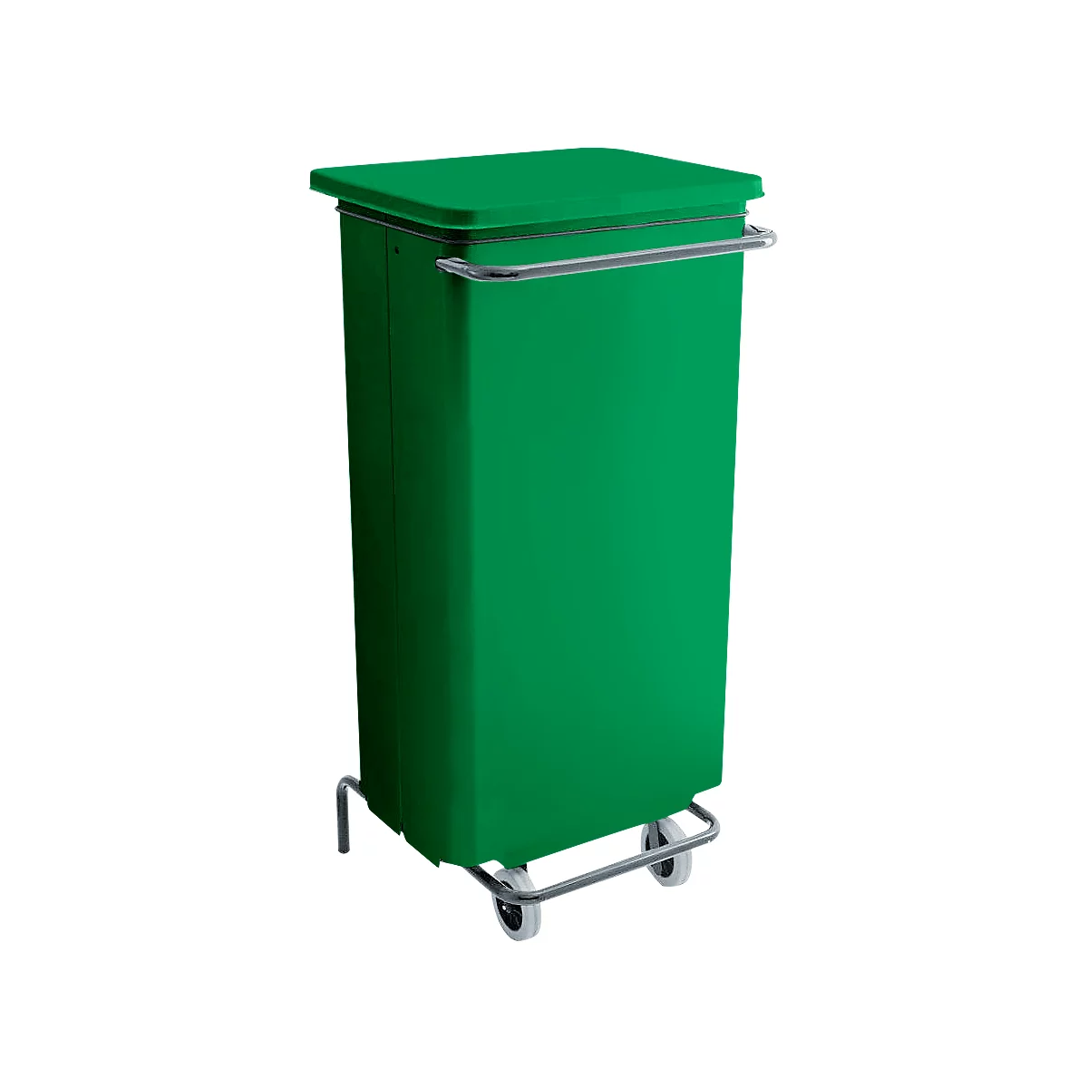 Cubo de basura Conticolor, con pedal, capacidad 110 l, verde