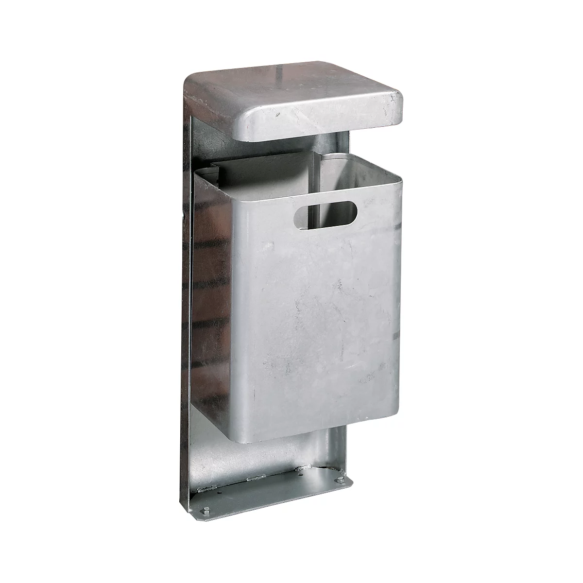 Cubo de basura de pie, 35 l, galvanizado