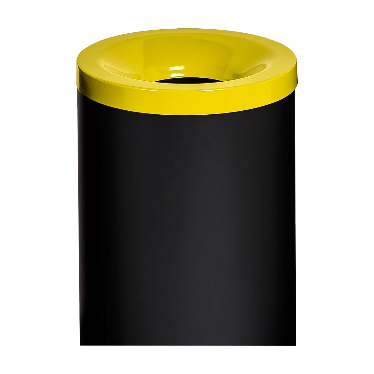 Cubo de basura de seguridad Grisu Color, 50 l, negro/amarillo