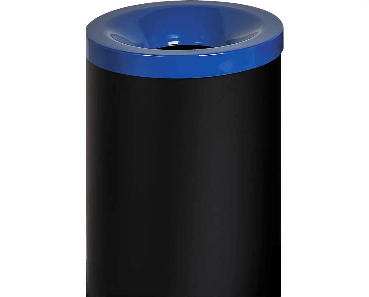 Cubo de basura de seguridad Grisu Color, 90 l, negro/azul