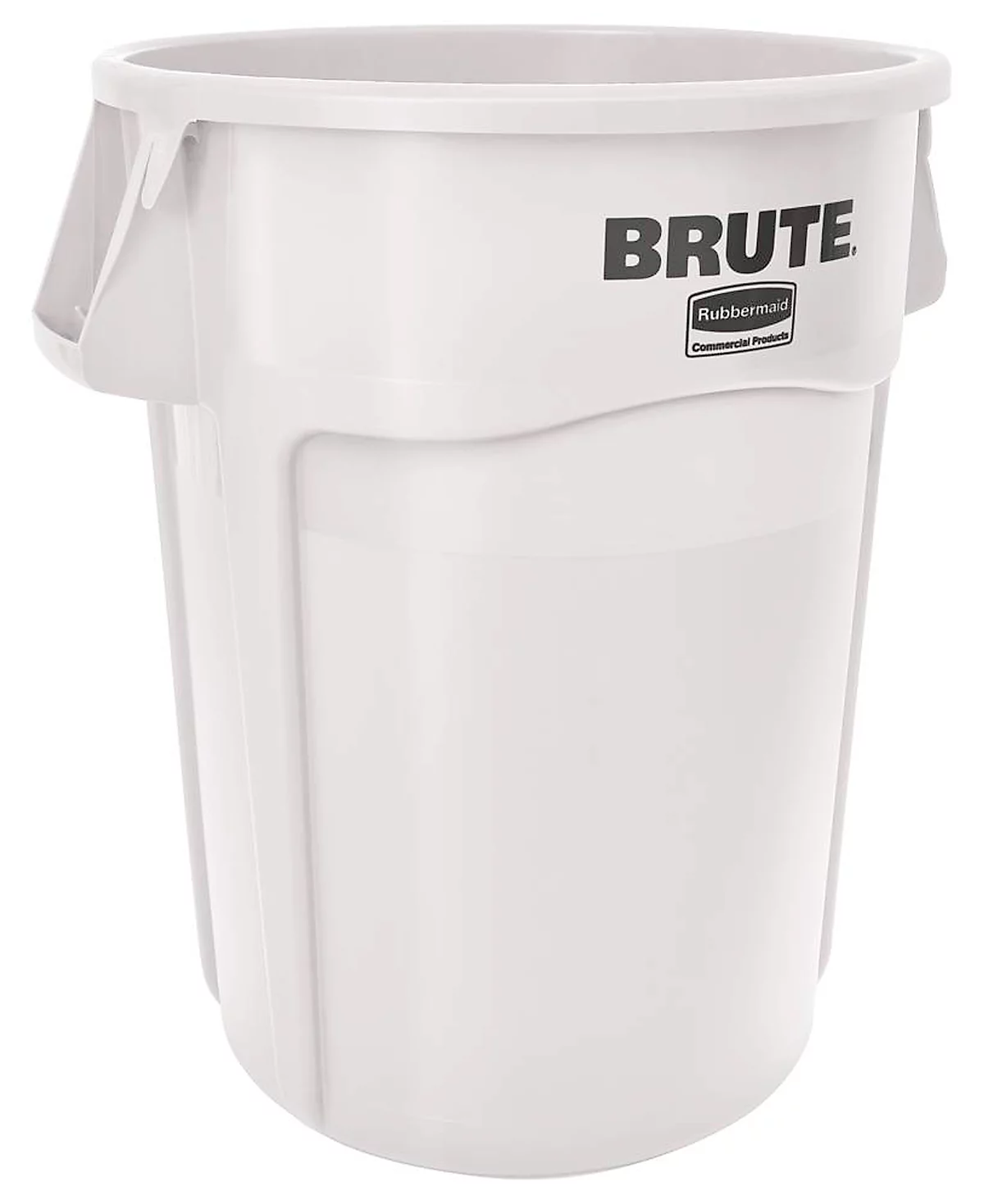 Cubo de basura rubbermaid Brute, 166,5 l, redondo, bloqueador UV, L 612 x A 717 x H 796 mm, polietileno, blanco