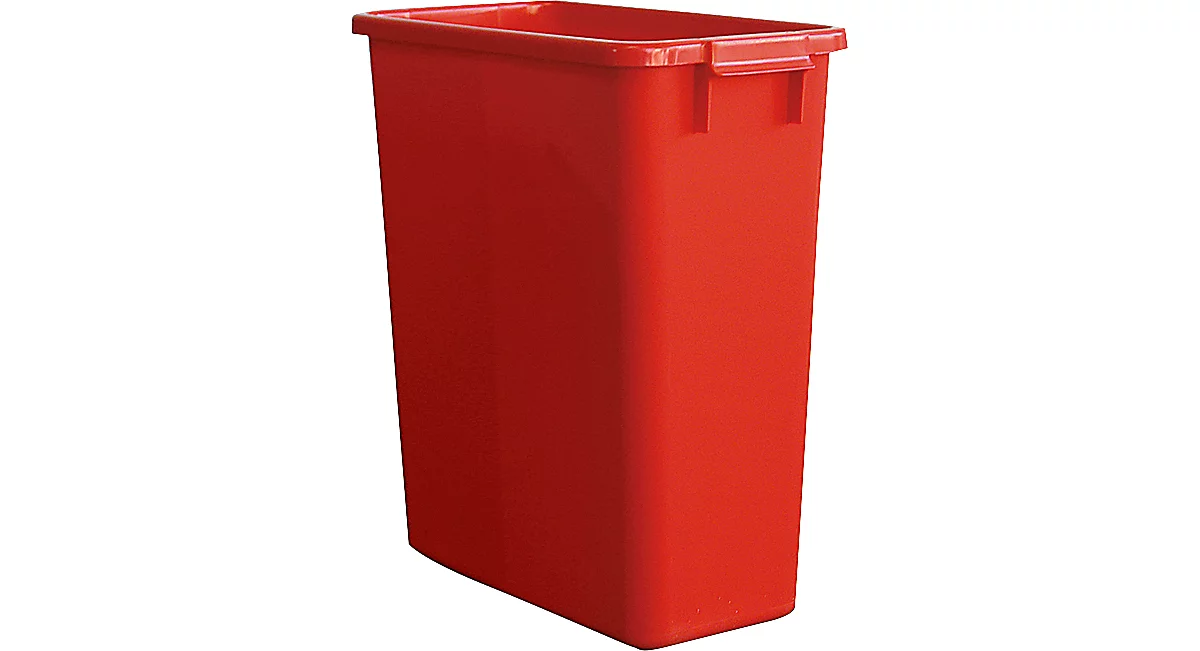 Cubo de basura sin tapa, 60 l, rojo