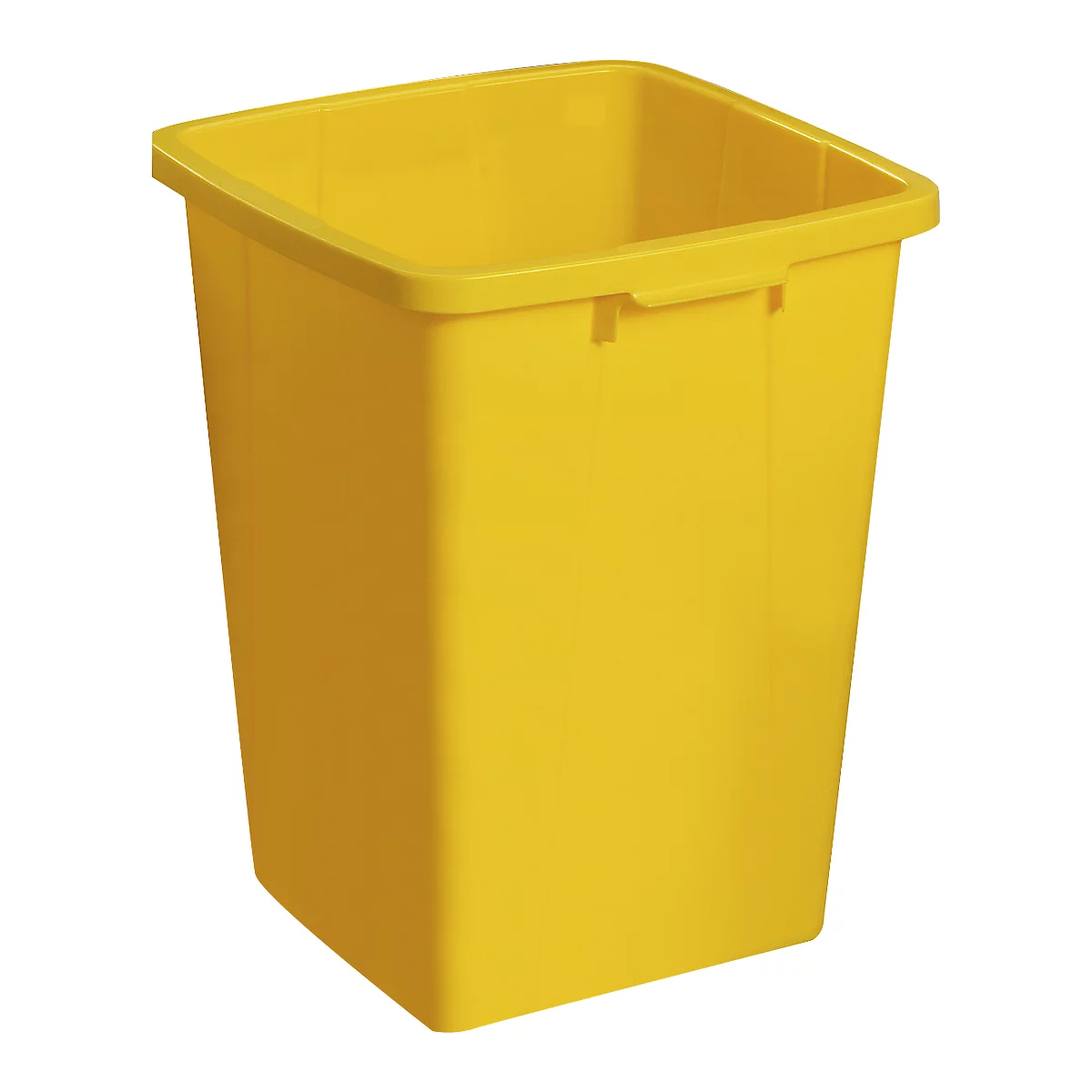 Cubo de basura sin tapa, 90 l, amarillo