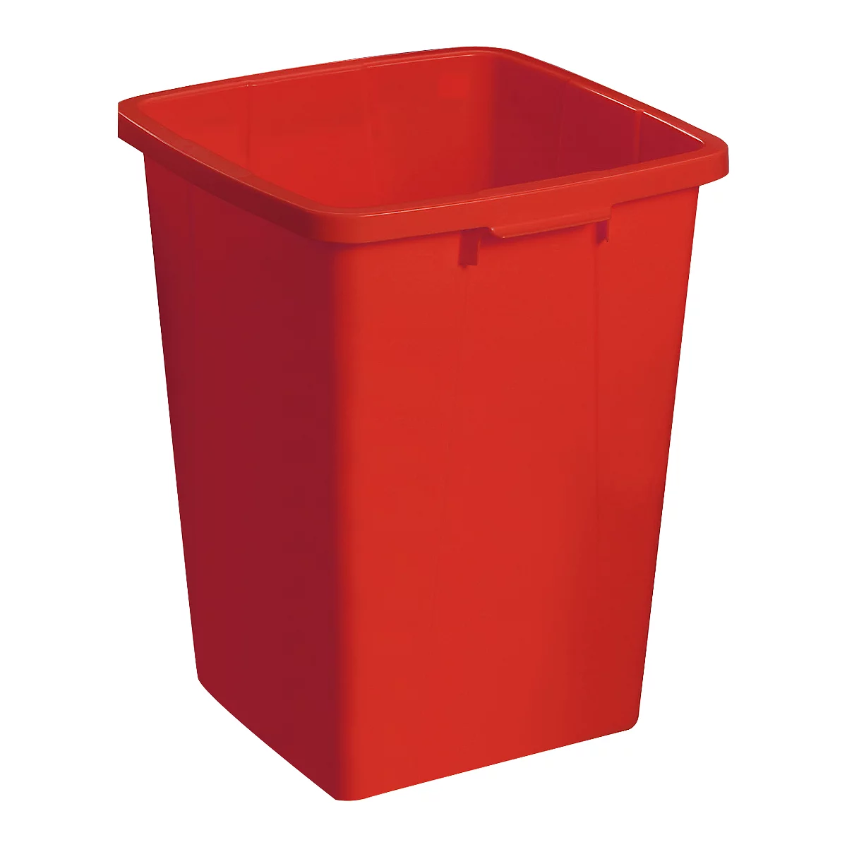 Cubo de basura sin tapa, 90 l, rojo