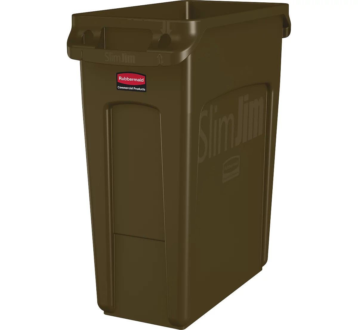 Cubo de basura Slim Jim®, plástico, capacidad 60 l, marrón