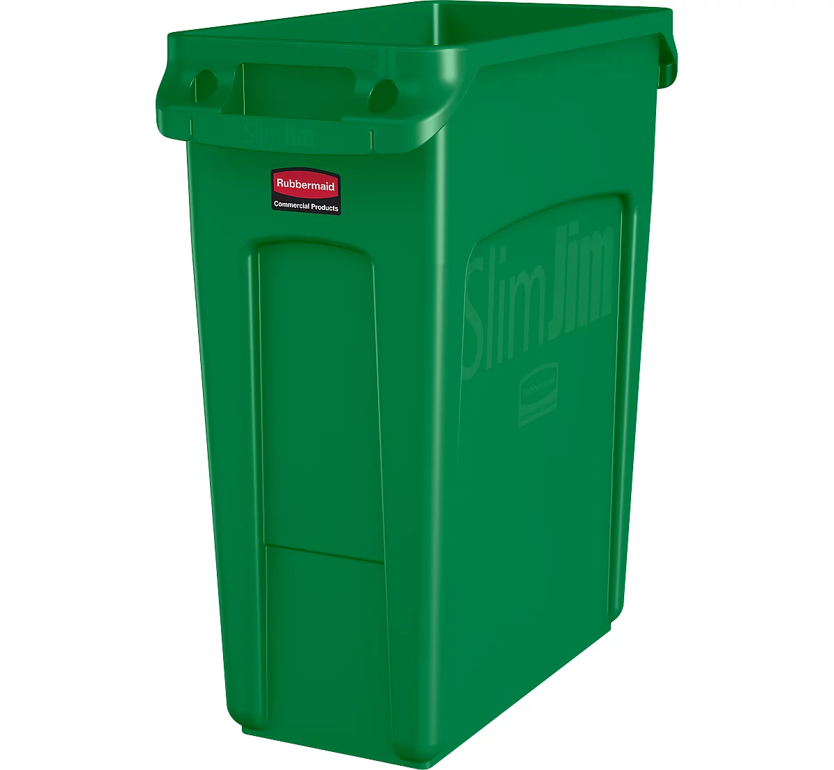 Cubo de basura Slim Jim®, plástico, capacidad 60 l, verde