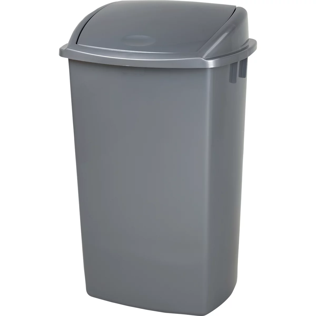 Cubo de basura Vepa Bins, volumen 50 l, con tapa, rectangular, L 315 x A 400 x H 680 mm, plástico, gris