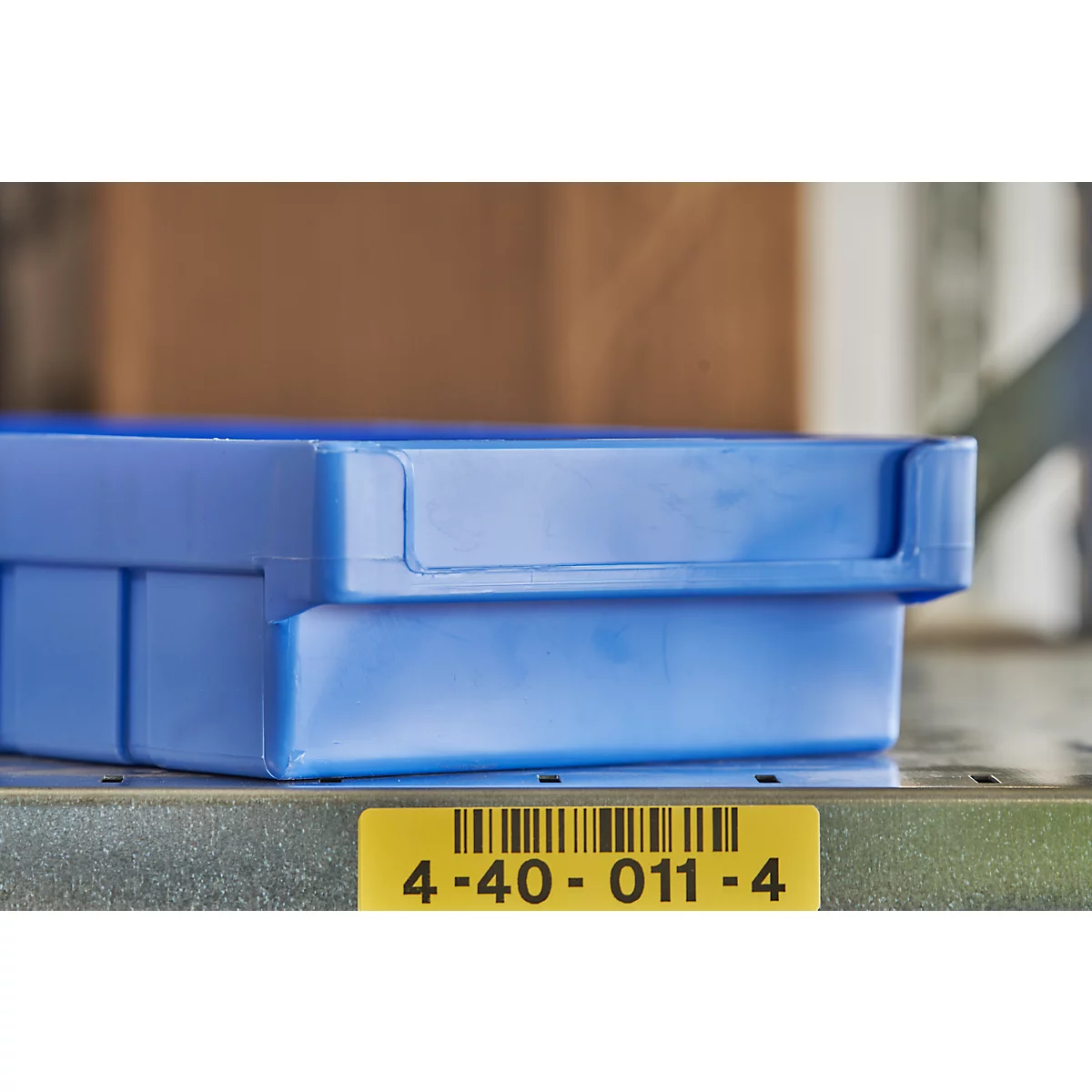 Cubo de estantería RK 400, poliestireno, L 408 x A 162 x H 66 mm, 8 compartimentos, para estanterías de 400 mm de profundidad, azul