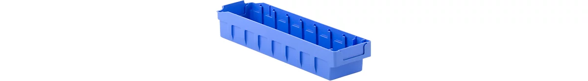 Cubo de estantería RK 400S, poliestireno, L 390 x A 97 x H 64 mm, 8 compartimentos, para estanterías de 400 mm de profundidad, azul
