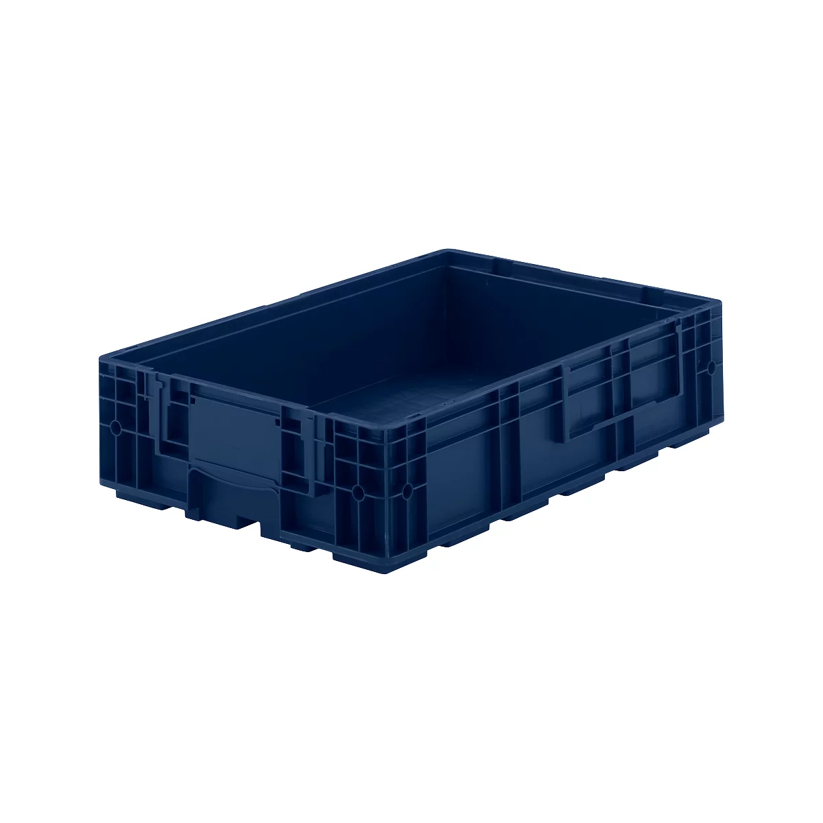 Cubo para apilar piezas pequeñas R-KLTR-KLT 6415, polipropileno, ancho 600 x fondo 400 x alto 148 mm, hasta 20 kg, azul zafiro