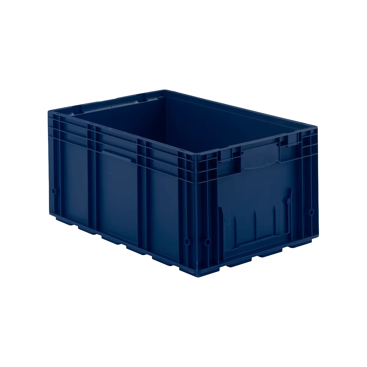 Cubo para apilar piezas pequeñas R-KLTR-KLT 6429, polipropileno, ancho 600 x fondo 400 x alto 280 mm, hasta 20 kg, azul zafiro